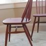 4 vintage wooden kitchen chairs pink Image 10