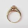 GENUINE 14k Oval Ruby Diamond Accent Halo Ring Sz 5.25 Image 5