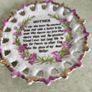 Commemorative 8" Mother Plate Vintage from 1960's Floral Pattern Hanging Image 3