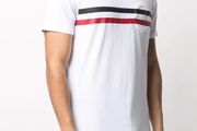MONCLER Stripe Logo T-Shirt White