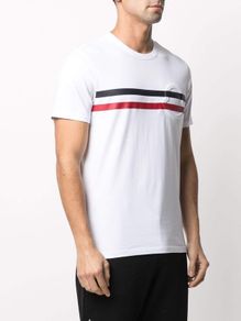 MONCLER Stripe Logo T-Shirt White