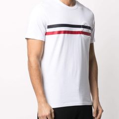 MONCLER Stripe Logo T-Shirt White