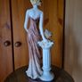 Vintage Tall Figurine of a Lady with a Flower Basket. Image 3