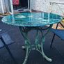 marble top cast iron table Image 3