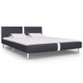 Bed Frame with LED Black Faux Leather 150x200 cm Image 2