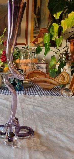 Murano glass spiral vase