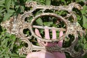 Antique Rococo  Brass Easel Back Picture Frame