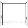 Canopy Bed Frame Grey Metal 120x200 cm Image 4