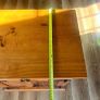 Pine Press / Cabinet with Top Drawer and Hinged Door Storage Area & Old Style Iron Strap Hinges & Pull Latches.         24" / 61cm High, Image 6