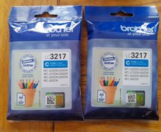 Brother LC4217 CYAN Ink cartridges x2