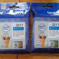 Brother LC4217 CYAN Ink cartridges x2