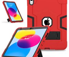 For Apple iPad 11th Gen 11" 2025 Hard Case Survivor With Stand Red