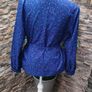 Vintage 80s 90s Electric blue party blouse ruffle detail Image 6