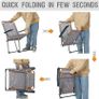 Portal Folding Camping Chair for Adults Set of 2 Mesh Garden Picnic Festival Chair Heavy Duty Foldable Lightweight Hard Armrests High Back Collapsible Beach Fishing Chair Portable Supports 150KG Image 7