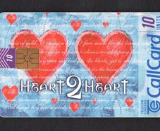 1998 Ireland 10 unit Valentine's Day (Gemplus GEM1) Call Card Used