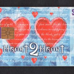 1998 Ireland 10 unit Valentine's Day (Gemplus GEM1) Call Card Used