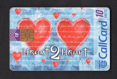 1998 Ireland 10 unit Valentine's Day (Gemplus GEM1) Call Card Used