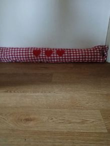 Red Heart Door/Window Draft Excluder