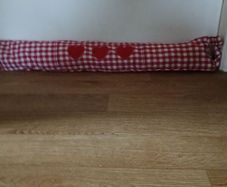 Red Heart Door/Window Draft Excluder