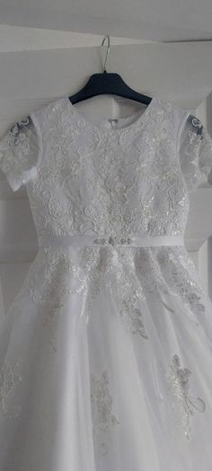 Girls white communion dress