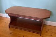 Contemporary Dark Wood Coffee Table with Storage Shelf | Excellent Condition