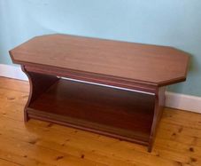 Contemporary Dark Wood Coffee Table with Storage Shelf | Excellent Condition