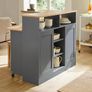 kitchen cabinet Storage Sideboard Kitchen  Island  Cabinet Kitchen Island Multi-storage Kitchen Cabinet with Sliding Doors and Extendable Worktop Image 6
