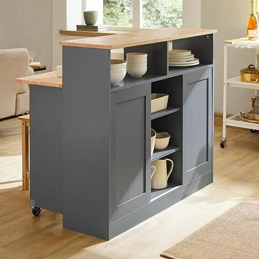 kitchen cabinet Storage Sideboard Kitchen  Island  Cabinet Kitchen Island Multi-storage Kitchen Cabinet with Sliding Doors and Extendable Worktop