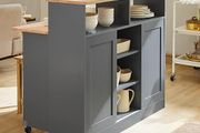 kitchen cabinet Storage Sideboard Kitchen  Island  Cabinet Kitchen Island Multi-storage Kitchen Cabinet with Sliding Doors and Extendable Worktop