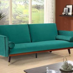 3-Seater Sofa Bed with Gold Legs , velvet