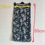 Oasis navy pattern button midi skirt - Like new Image 2