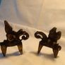 2 X Sokoto 19th Century Bronze Talisman Figures Image 2