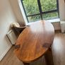 Solid Wood Dining table oval wooden Image 10