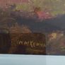 Framed under glass oil panting on board of land scape signed M.M KENNA Image 6