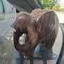 Lovely pair of Vintage Solid Rosewood Wooden Hand Carved Elephants Image 9