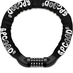 SPGOOD Bike Lock with Combination, Bicycle Lock with Hardened Chain(Black)