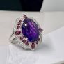 Sterling silver 925 ring with Amethyst and Rhodolite Garnet Image 8