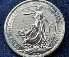 1 oz Silver Britannia 2023 .999 Charles coin