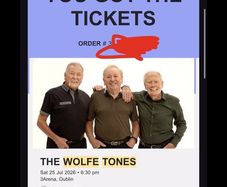 Wolfe Tones standing tickets