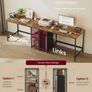 Industrial Computer Desk with Storage Shelves 120 cm Home Office Desk Vintage Brown Image 3
