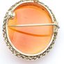 Vintage Signed Sterling Silver Lady Cameo Brooch Image 3