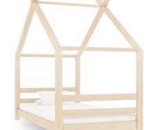 Kids Bed Frame Solid Pine Wood 80x160 cm