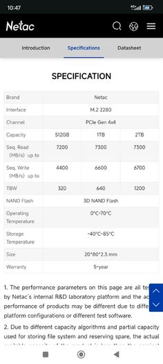 2tb Nvme Ssd Natec Nv7000 M.2 2280 PCIE 4.0 7300/6700mb/s 1280tbw