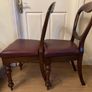 Pair of Victorian Balloon Back Chairs with Genuine Oxblood Leather Image 2