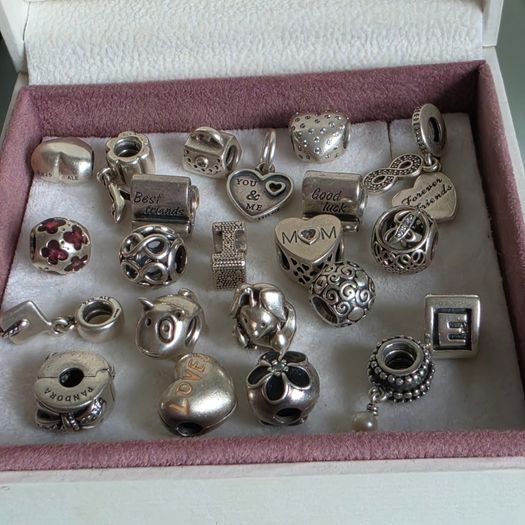 Genuine Pandora charms/clips 10e each all in good condition