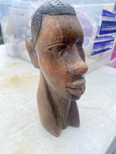 Wooden Head. Some Hairline Cracks
