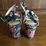 BNWTS Ladies High block heel Black floral sandals size 5 includes post Image 3