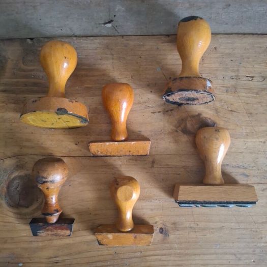 Vintage French Wooden Stamp Handles