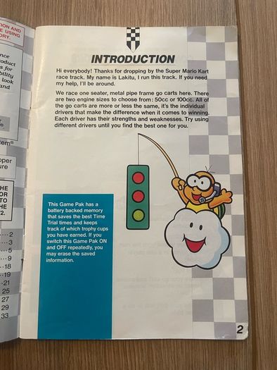 SNES Manual - Super Mario Kart