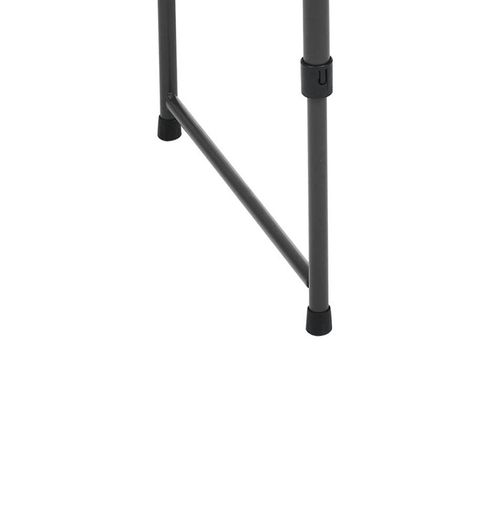 Basics 4-Foot Folding Table with Adjustable Height, Lightweight Portable Folding Tables for Indoor & Outdoor, Auto-Locking Legs, Carrying Handle, 121.4 x 60.7 x 86.1 cm, Black
